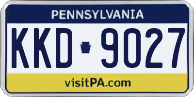 PA license plate KKD9027