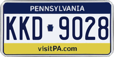 PA license plate KKD9028