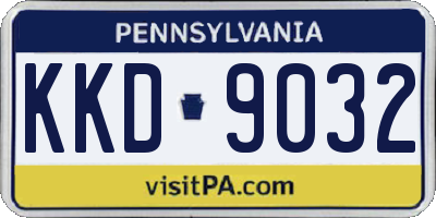 PA license plate KKD9032