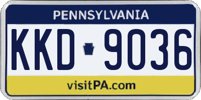 PA license plate KKD9036