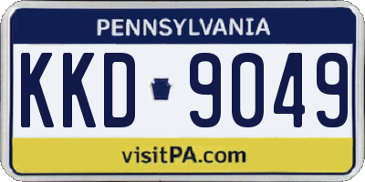 PA license plate KKD9049