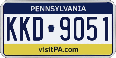 PA license plate KKD9051