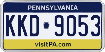 PA license plate KKD9053