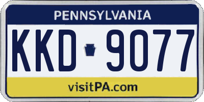 PA license plate KKD9077