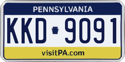 PA license plate KKD9091