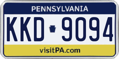 PA license plate KKD9094