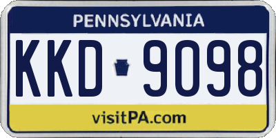 PA license plate KKD9098