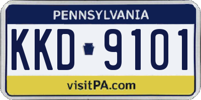 PA license plate KKD9101