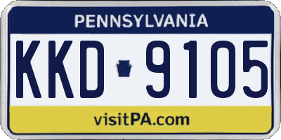 PA license plate KKD9105