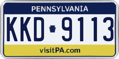 PA license plate KKD9113