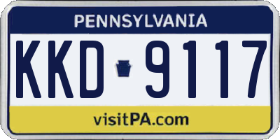 PA license plate KKD9117