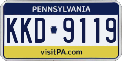PA license plate KKD9119