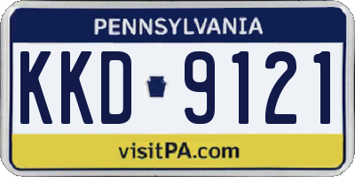 PA license plate KKD9121