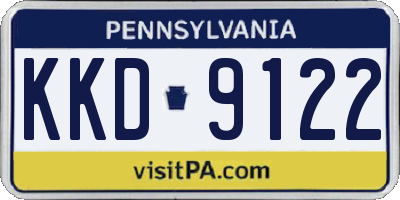PA license plate KKD9122