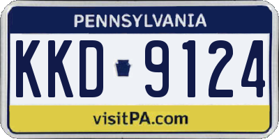 PA license plate KKD9124