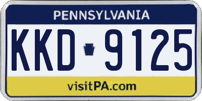 PA license plate KKD9125