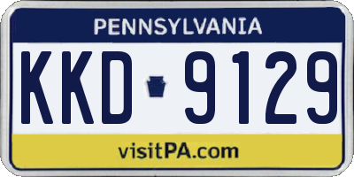 PA license plate KKD9129