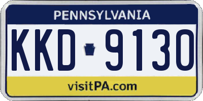 PA license plate KKD9130