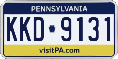 PA license plate KKD9131