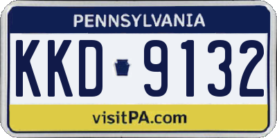 PA license plate KKD9132