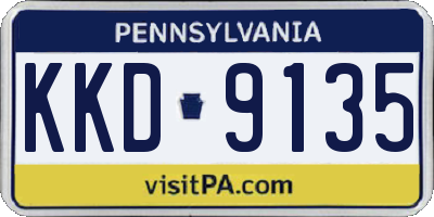 PA license plate KKD9135