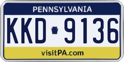 PA license plate KKD9136