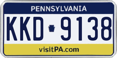 PA license plate KKD9138