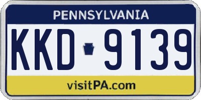 PA license plate KKD9139