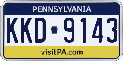 PA license plate KKD9143