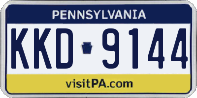 PA license plate KKD9144