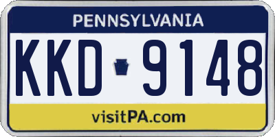 PA license plate KKD9148