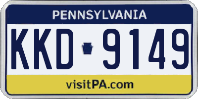 PA license plate KKD9149
