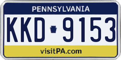 PA license plate KKD9153
