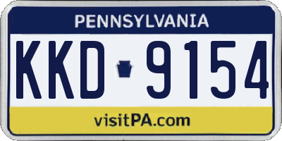 PA license plate KKD9154
