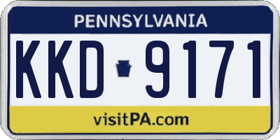 PA license plate KKD9171