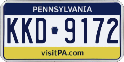 PA license plate KKD9172