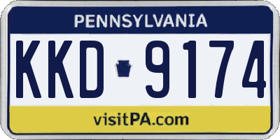 PA license plate KKD9174