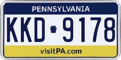 PA license plate KKD9178