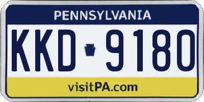 PA license plate KKD9180