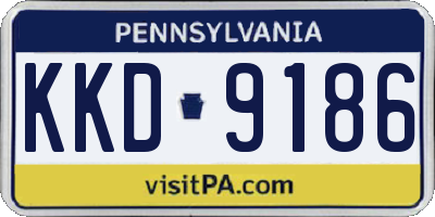 PA license plate KKD9186