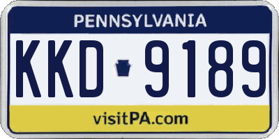 PA license plate KKD9189