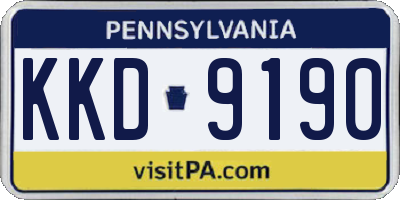 PA license plate KKD9190