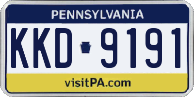 PA license plate KKD9191