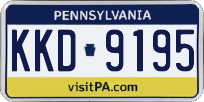PA license plate KKD9195