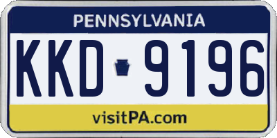 PA license plate KKD9196