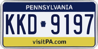 PA license plate KKD9197
