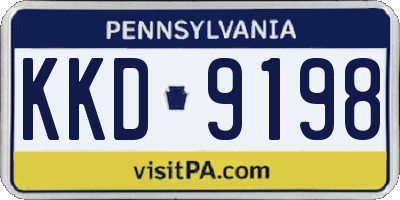 PA license plate KKD9198
