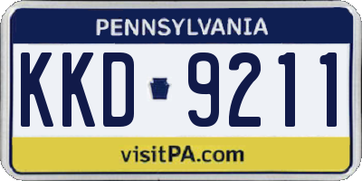 PA license plate KKD9211