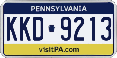PA license plate KKD9213