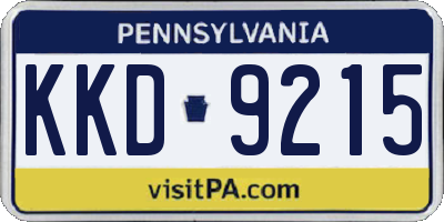 PA license plate KKD9215
